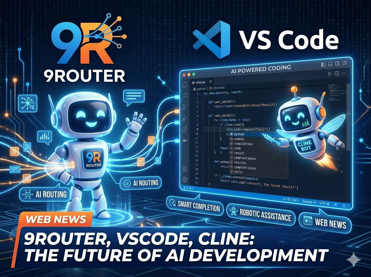 Cara Integrasi 9Router ke Visual Studio Code ~ AI Ngoding Free